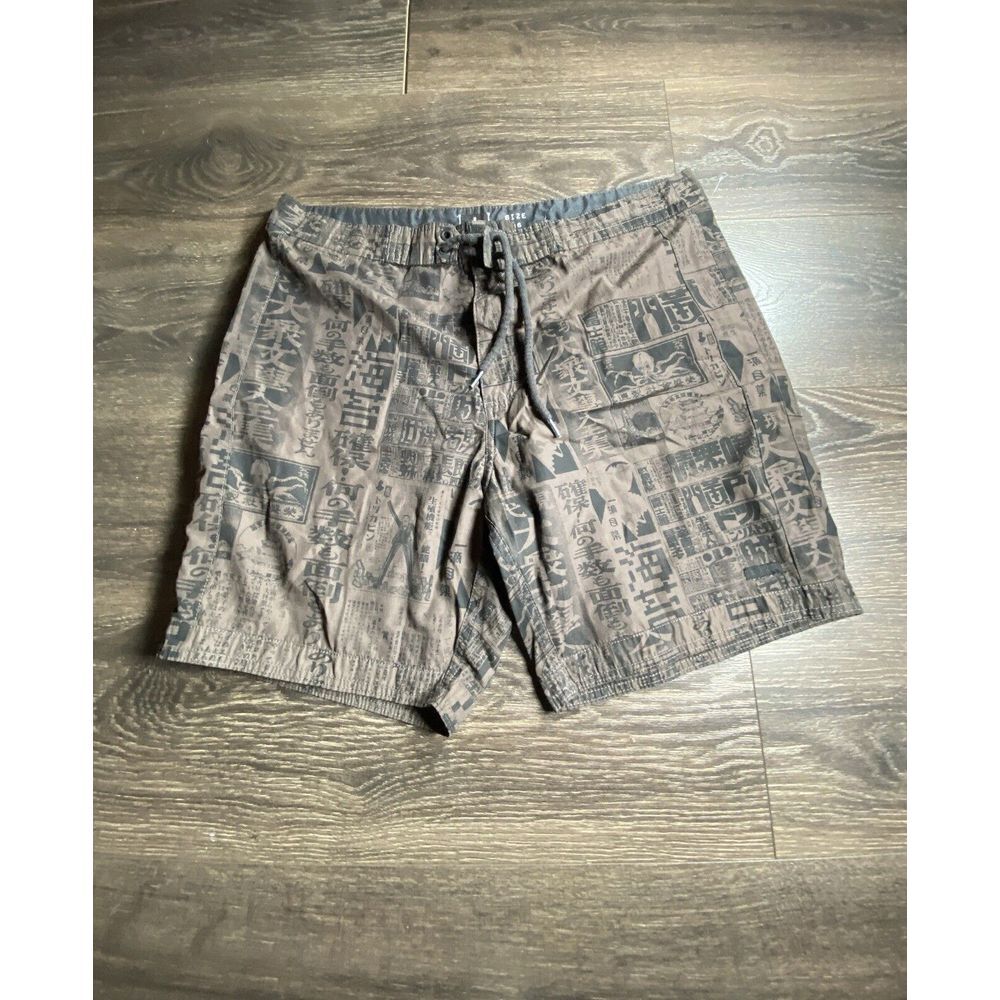 Tavik  Board Shorts Olive Green/black Swimwear Size Mens Size 36